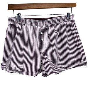 Pink by Victoria’s Secret‎ Cotton Boxy PAJAMA SHORTS Sz S Wild Rose Stripe Print